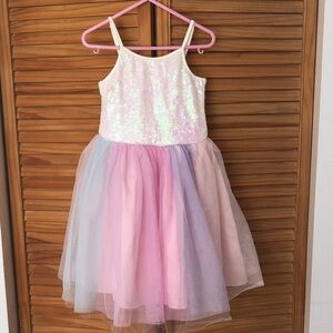 Cat & Jack Glittery Pastel Dance Dress